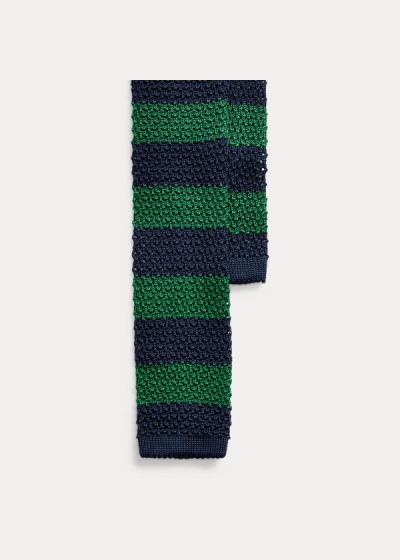 Men's Polo Ralph Lauren Striped Knit Silk Ties | 571083ABJ